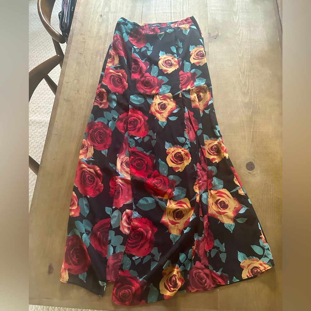 sheer rose skirt with slip